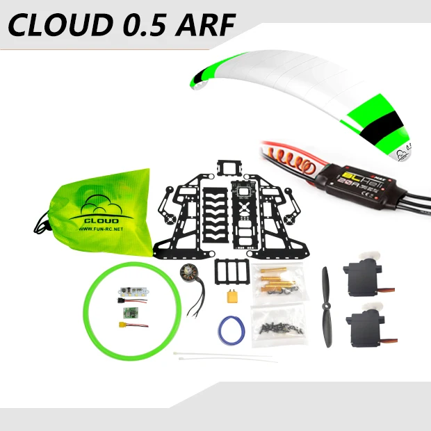 White CLOUD 0.5 ARF Высококачественный электрический пульт дистанционного управления paraglider RC Мини беспроводной пульт дистанционного управления парашют 1,48 м 2,6 м может завершить трюки - Цвет: White CLOUD 0.5 ARF
