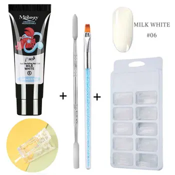 

Mold Tips Long Lasting Quick Building UV Lamp Art Extension Varnish Poly Nail Gel Kit 15ml Home Salon Professional Manicure Tool
