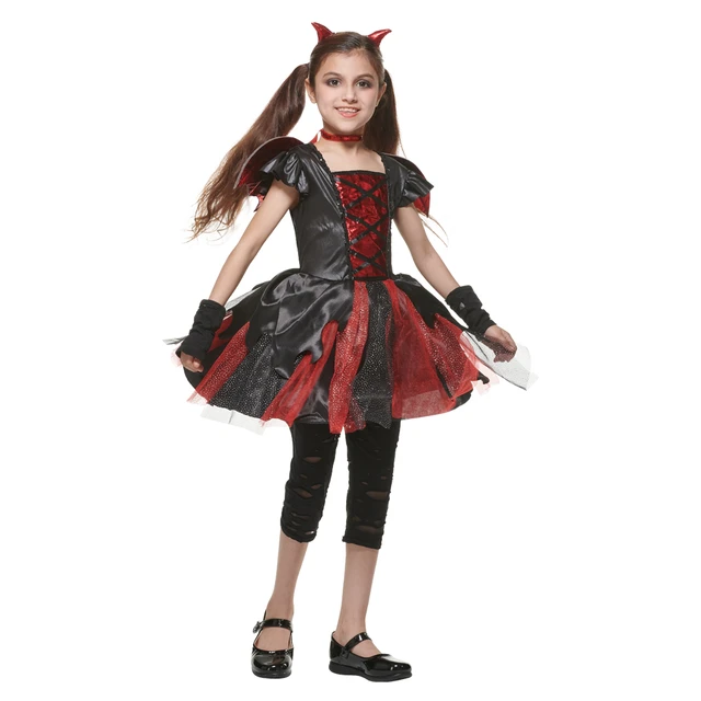 Costume d'Halloween de Vampire pour Petite Fille, Déguisement de Princesse,  Vêtement de ixde Carnaval - AliExpress