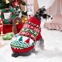 Christmas Dog Pet Sweater Cotton-padded Jacket Pet Sweater Puppy Sweater Dog Sweaters for Small Dogs Dog Christmas Clothes