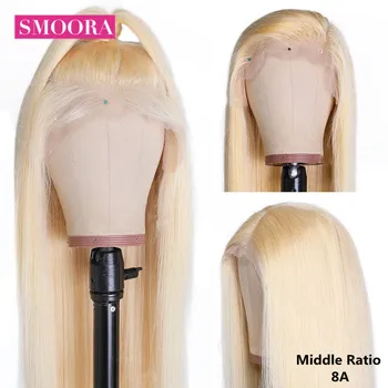

613 Blonde Lace Front Wig Transparent Lace Frontal Wig Remy Brazilian 13x4 Straight Lace Front Human Hair Wigs 150% Density