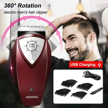 

USB Professional Hair Clipper Electric Hair Trimmer Cordless Hair Cutting Machine Adult Children Haircut Power Haircut Combs Set