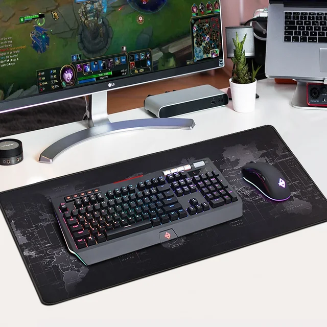 Alfombrilla de ratón para Gaming, alfombrilla de escritorio Xxl para teclado Alfombra grande, superficie de mesa de ordenador, accesorios Xl 6