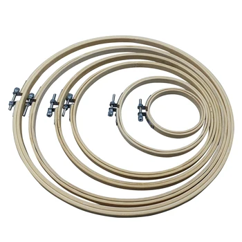 

18Size 8-40CM Bamboo Frame Embroidery Hoop Ring DIY Needlecraft Cross Stitch Machine Round Loop Hand Household Sewing Tools