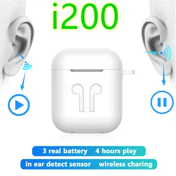 

TWS i200 bluetooth earphone PK W1 H1 Sensor Tap control Earbuds Wirless charging PK i100 i1000 i10tws i12 i30 i60 i80 i100 TWS
