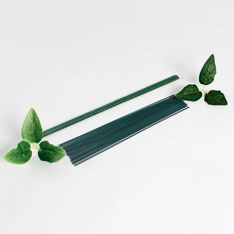 

Flower Stem Iron Wire Handmade DIY Model Single Bottle Rose Branch Outsourcing Plastic Green Flower Stem Simulated Leaves