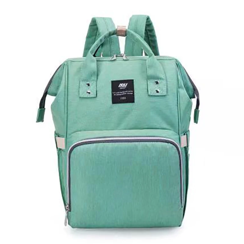 light green Сумка для подгузников, дорожный рюкзак для мамы, большая вместительность, Детская сумка для коляски, водонепроницаемый рюкзак для кормления, сумка для ухода за ребенком - Цвет: light green