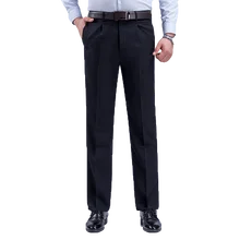 Среднего возраста мужские повседневные брюки прямые среднего возраста толстые брюки отец загружен брюки весна и осень мужчины брюки 30-40