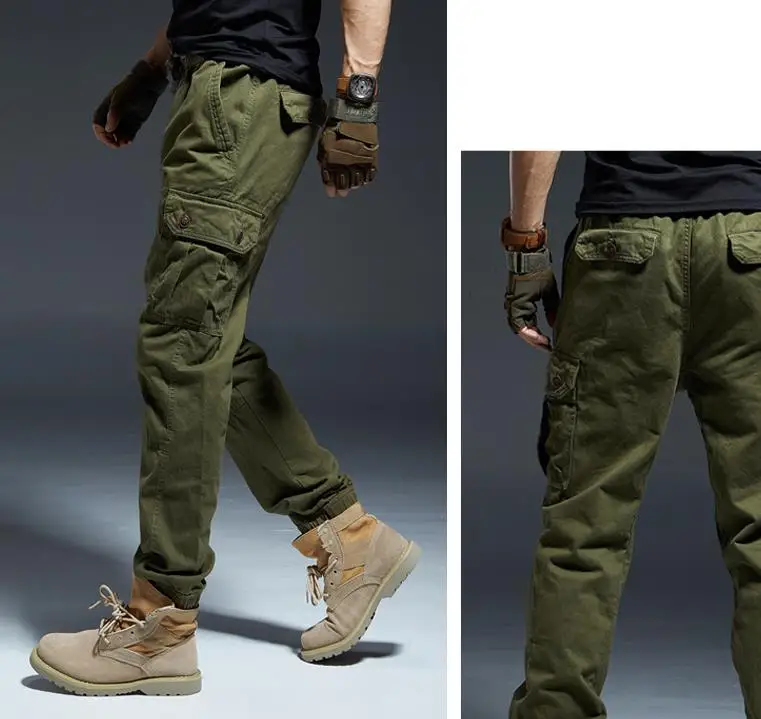 Мужские камуфляжные брюки-карго, повседневные мужские мешковатые брюки до лодыжки, брюки размера плюс XXL, мужские зимние брюки