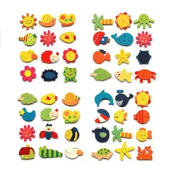 

12pcs/set Fridge Magnet for Refrigerators Baby Cute Magnets Wooden Cartoon Animal Child Educational Toys Gifts Fridge Magnet
