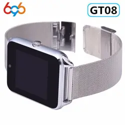 696 Z60 Смарт-часы GT08 Плюс Металлические Часы Bluetooth подключение Android телефон SIM TF карта уведомление о синхронизации Push сообщения PK S8