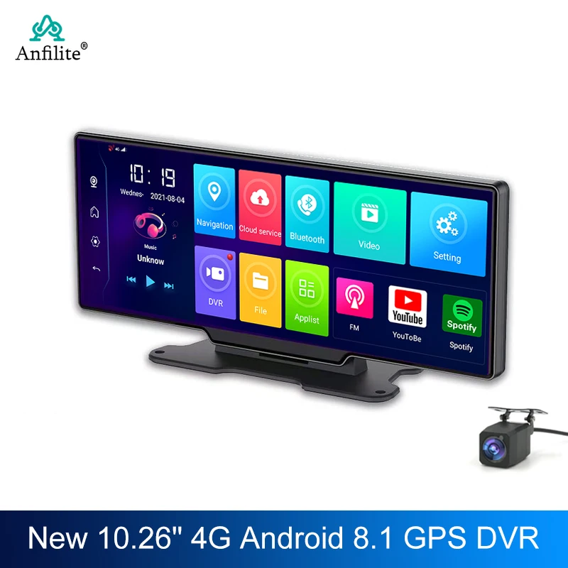 Новый видеорегистратор с большим экраном GPS-навигация DVR 4G 10 26 дюйма 24 часа