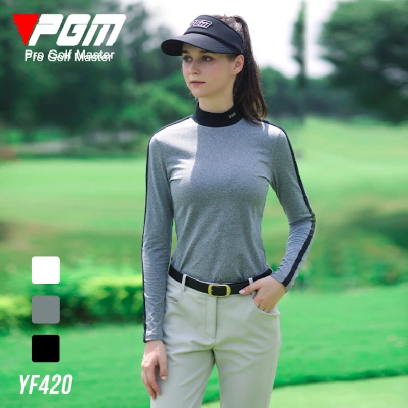PGM camisetas de Golf para mujer, ropa deportiva de ocio de manga larga, elástica, cálida y transpirable, YF420, venta por mayor|Camisetas de entrenamiento de golf| - AliExpress