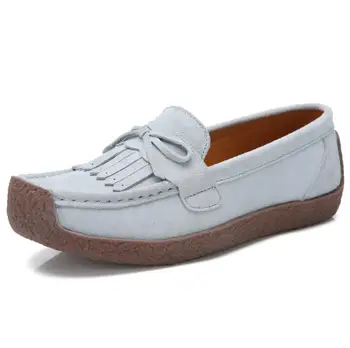 

women's shoes leather flats soft bottom non-slip large size 35-45 women casual shoes 258