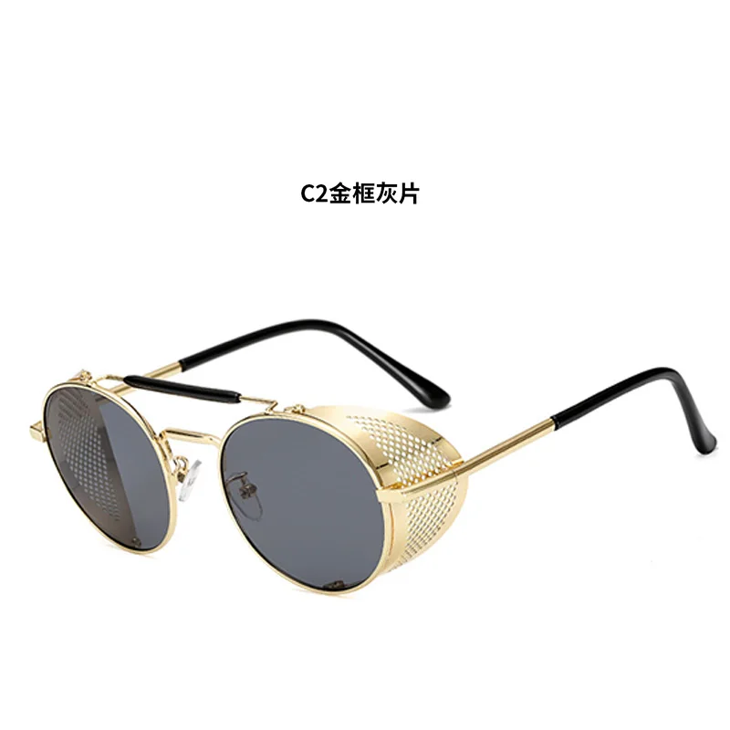 Gold Grey Good Omens Кроули Дэвид Теннант солнце Стекло es Косплэй реквизит панк-очки лобовое стекло для мужчин и женщин Защита от солнца Стекло es Для женщин мужские Солнцезащитные Стекло - Цвет: Gold Grey