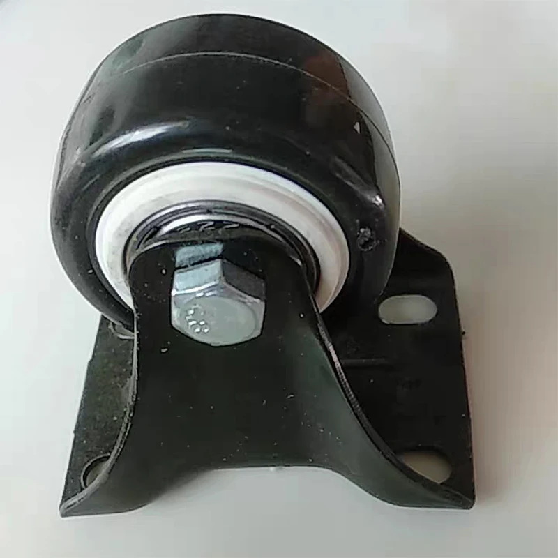 

4PCS fixed Casters for Furniture Wheel Soft Rubber PU for Platform Trolley Chair Household Aaccessories