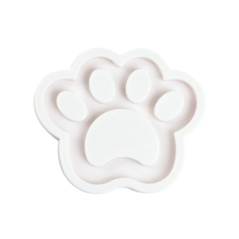 

Crystal Epoxy Resin Mold Bear Paw Keychain Casting Silicone Mould DIY Crafts Jewelry Pendant Making Tools