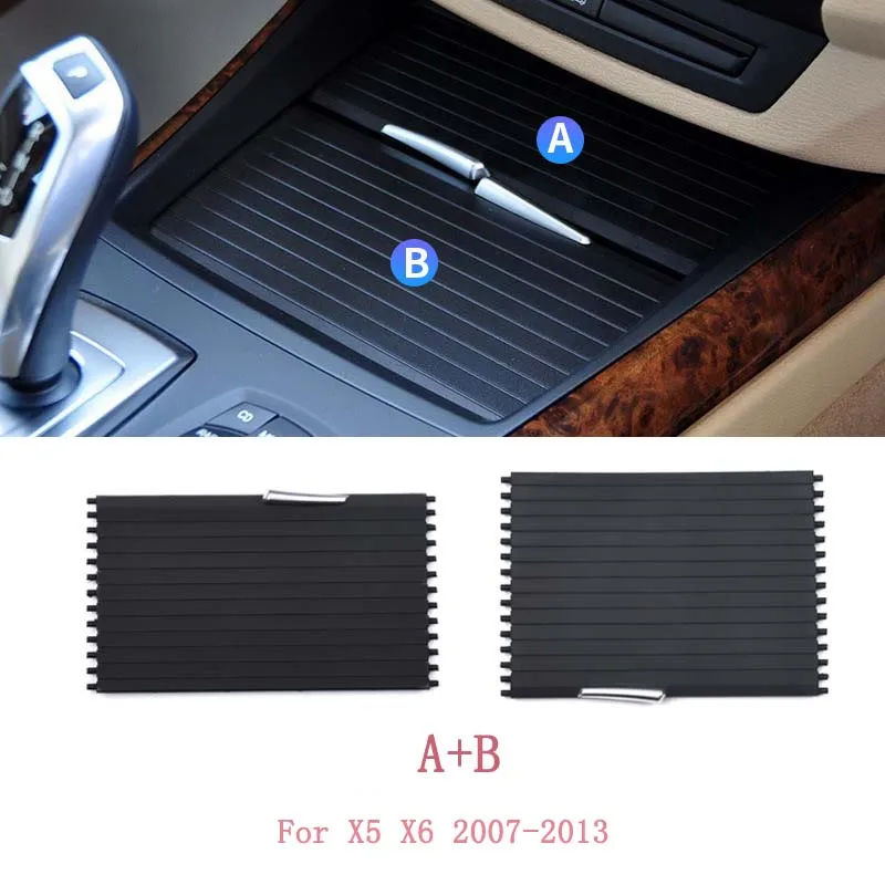 Storage Compartment Center Console Cover Slide Partition Tray Parts Car cup holder zipper for BMW X5 X6 E70 E71 2007-2013 | Автомобили и