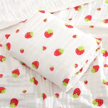 

New Baby Blankets Bath Towel Children Soft Print Quilt Newborn Wrap Swaddle Thin 6 Layer Gauze High Density Stroller Sheets AB62