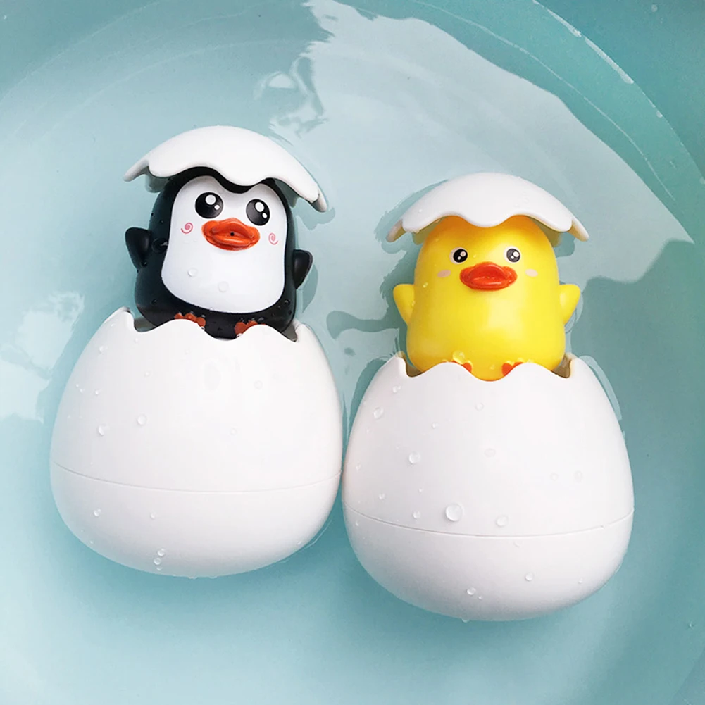 Ванна для младенцев спрей дети Душ утиный Пингвин разбился яйцо спринклер играть игрушечная утка выдавливать Забавный подарок для детей