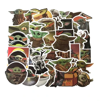 

50PCS The Mandalorian Baby Yoda Stickers For Laptop Motorcycle Waterproof Stickers Kids Toys car stickers