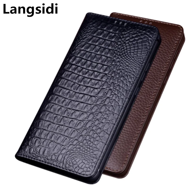 

Business luxury genuine leather magnetic holder flip case cover for Huawei P20 Pro/Huawei P20/Huawei P20 Lite phone case coque