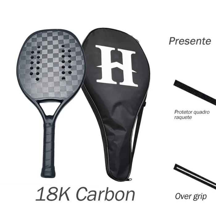 Kit 2 Raquetes De Beach Tennis Camewin 3K Ultraleve De Fibra De Carbono Com Capa E Bola Mp933922857