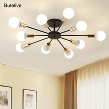 Современный светильник-люстра, промышленный скандинавский E27, светодиодная люстра для спальни, гостиной, светильник для дома, светильники 10, 8, 6, светильник s