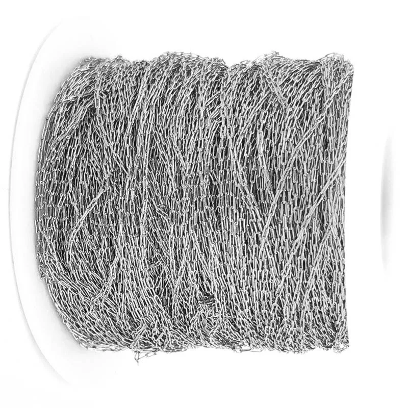 

2 метра 0,8 мм сверхтонкая цепочка из нержавеющей стали Rolo Cabel для изготовления ювелирных изделий титановая сталь ключица ожерелье цепь аксес...