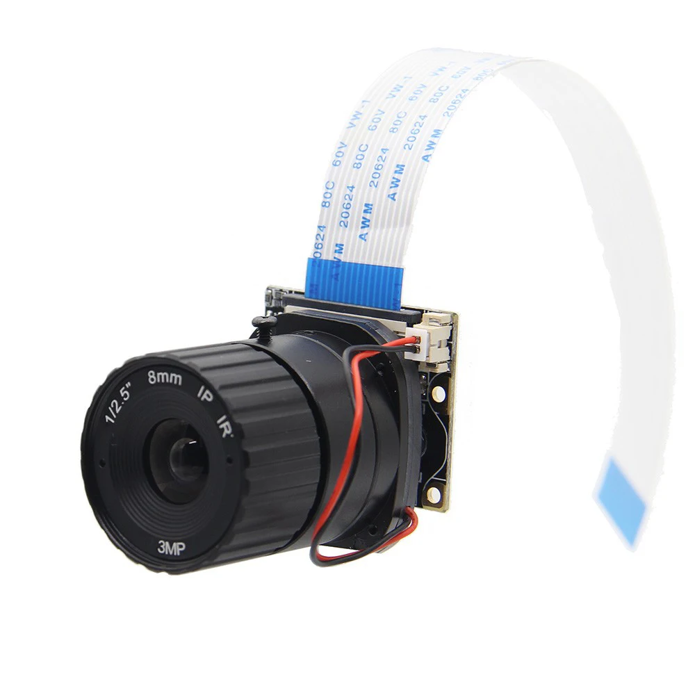 

Raspberry Pi Camera / 5MP 8mm Focal Length Night Vision NoIR Camera Board with IR-CUT for Raspberry Pi 4 3B+/Zero (w)