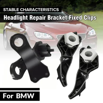 

2pcs Halogen Car Headlight Repair Brackets + 2pcs Headlight Clips For BMW E60 E61 5 Series 2003-2010 63126941478 63126942478