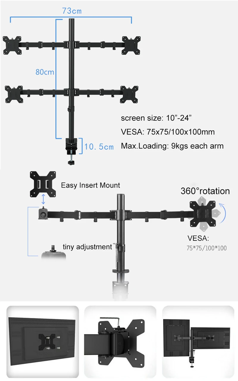 Suporte de monitor de 360 graus 4