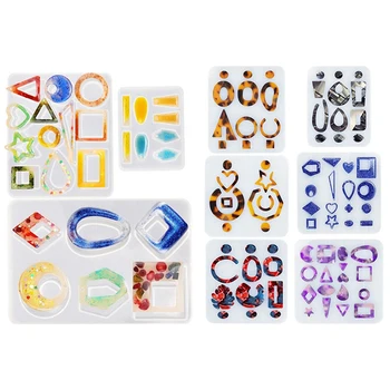 

(Set of 3) Epoxy Resin Earring Molds with 6 Styles Earring Mold UV Resin Epoxy Molds Jewelry Tools DIY Handcraft