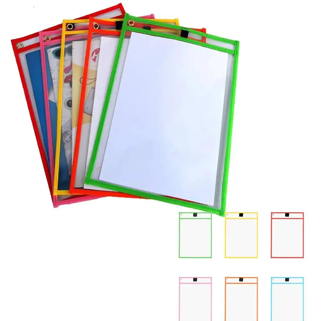

Reusable Erasable Pockets Transparent Drawing Board Random Square Solid School Office Supplies