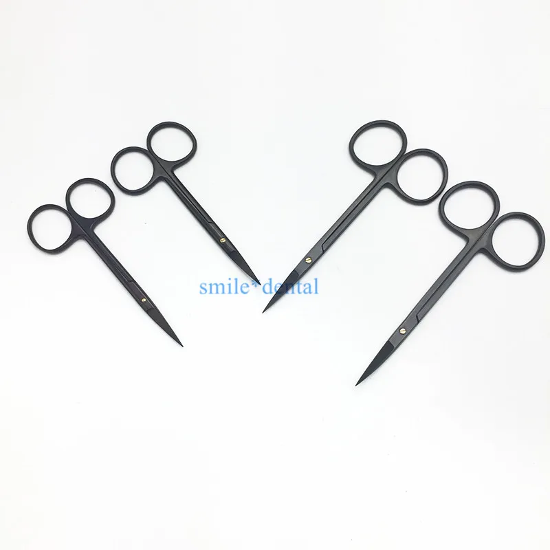 

dental Ophthalmic surgery scissors Eye scissors tungsten carbon steel porcelain PFM black handle