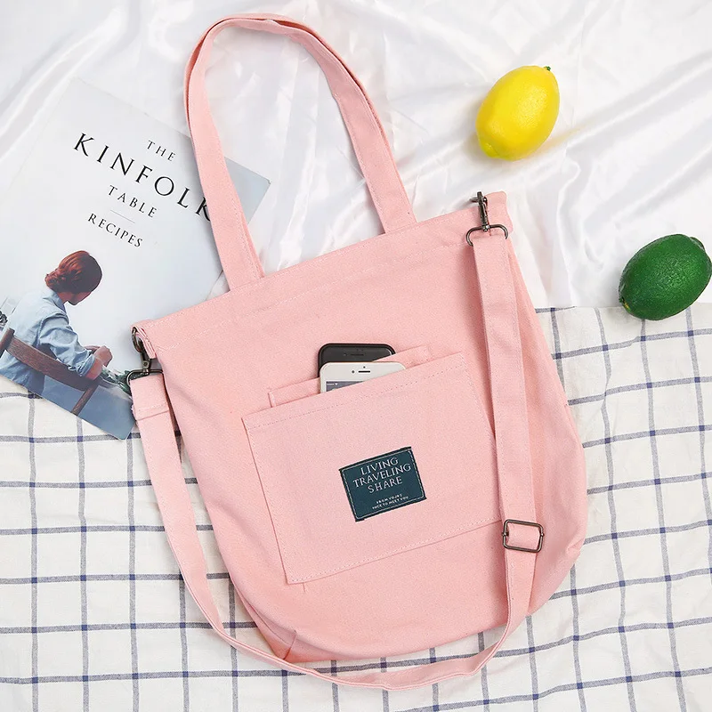 

One Shoulder Canvas Bag Women's 2018 New Style INS Cross-body South Korea Harajuku Wind Ulzzang Simple Versatile Korean-style St