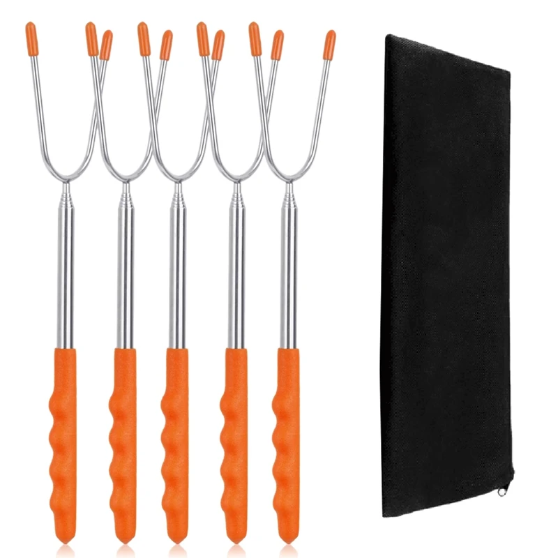 10 упаковок палочек для запекания зефира нержавеющие телескопические Шпажки