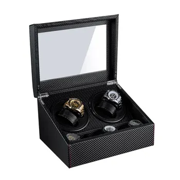 

Automatic Watch Winder Gift Boxes 4 Box Slient Motor Box for Watches Mechanism Cases with Drawer Storage Display Watches