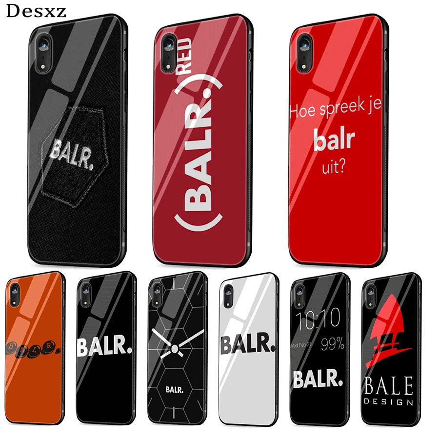 Стеклянный чехол для телефона для iPhone 6 6s 7 8 Plus X XR XS Max 5 S 5 SE Cover BALR