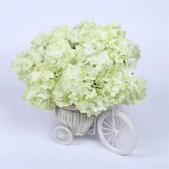 

11Pcs Fake Short Stem Hydrangea 12.99" Length Simulation Floral Hydrangea for Wedding Home Decorative Artificial Flowers