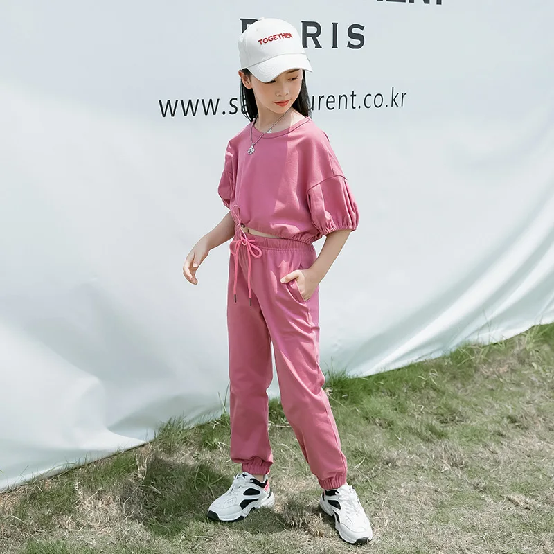 Conjuntos deportivos para madre e hija, ropa familiar a juego, de algodón  coreano, Color puro, trajes de cumpleaños para niños|Trajes iguales de  familia| - AliExpress