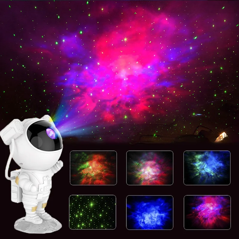 

2022 Astronaut Starry Sky Projection Lamp Starry Star Laser Projector Atmosphere Lamp Kids Bedroom Decor Boy Christmas Gift
