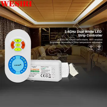 

MiLight FUT020 FUT021 FUT022 DC12-24V 2.4GHz CCT DIM RGB LED Strip Controller with RF Remote Max10A for 5050 3528 2835 LED Strip