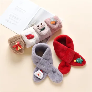

Christmas kids baby girls boys thicken warm Scarf Baby Neck Warm Scarves Boy Girl Knitted Scarf Collar XMAS 0-3 Y