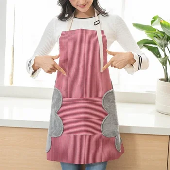

Multi-functional Kitchen Apron Oil Proof Water Resistant Apron with Pockets B99