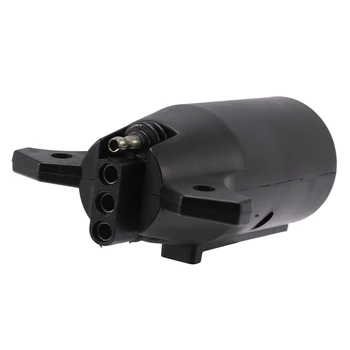 

7-Way Blade to 4-Way Flat Trailer Adapter [Compact Design] 7-Pin to 4-Pin Trailer Wiring Plug Adapter