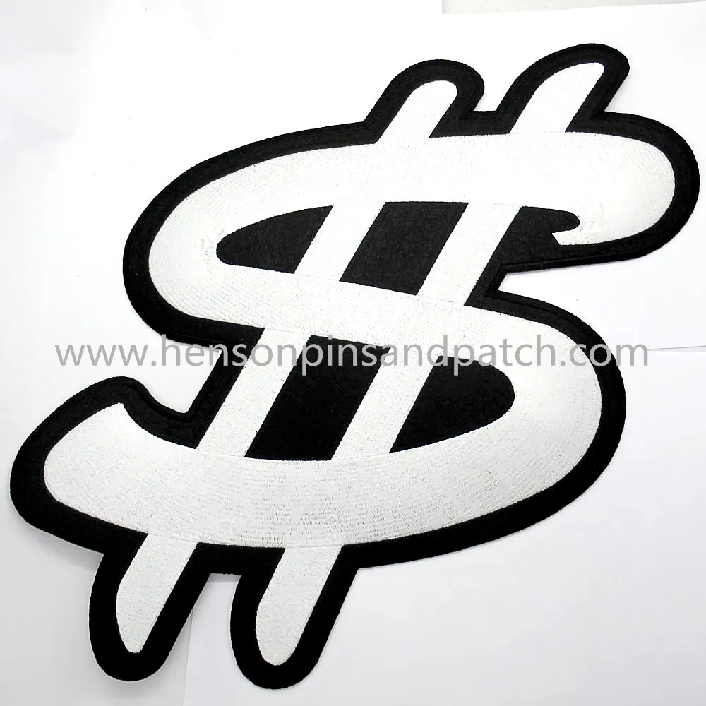 

Retail And Stock Iron on embroidery US DOLLAR LARGE patch