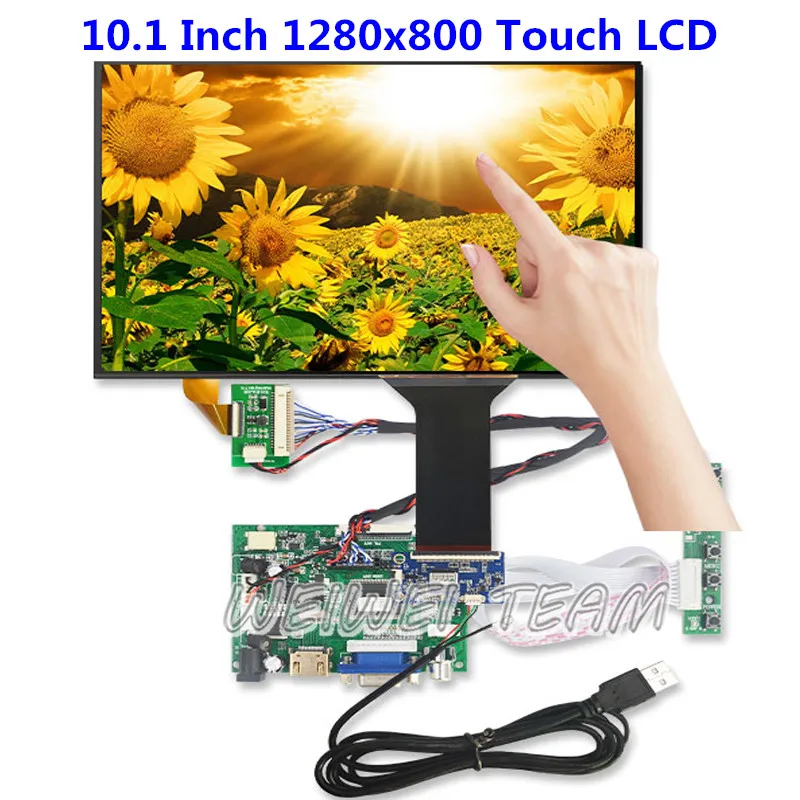Сенсорный ЖК экран 10 1 дюйма 1280*800 IPS поддержка Win7 8 Raspberry Pi Android Linux точек емкостная