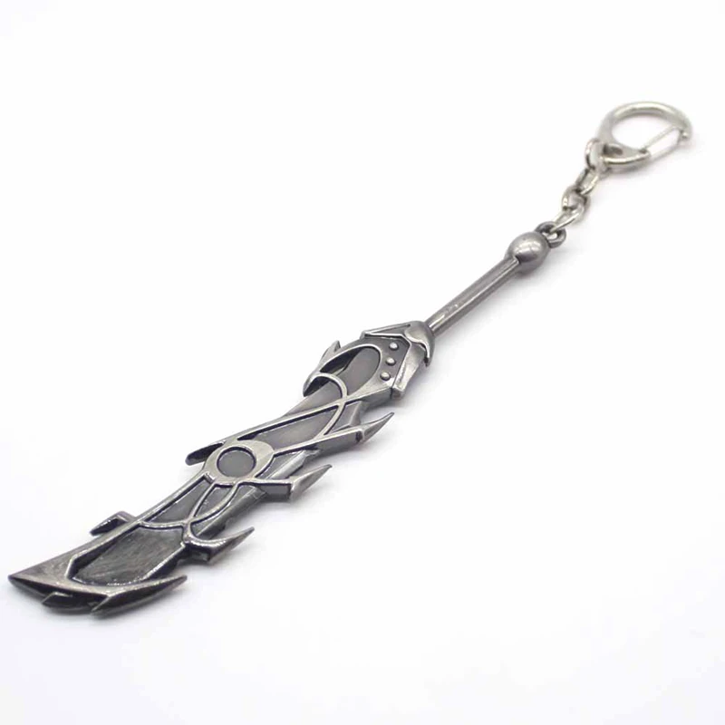 Высококачественный меч игровой брелок для ключей окружающие сувениры Популярные брелки аниме металлический брелок оружие мужской и женский брелок - Цвет: 12