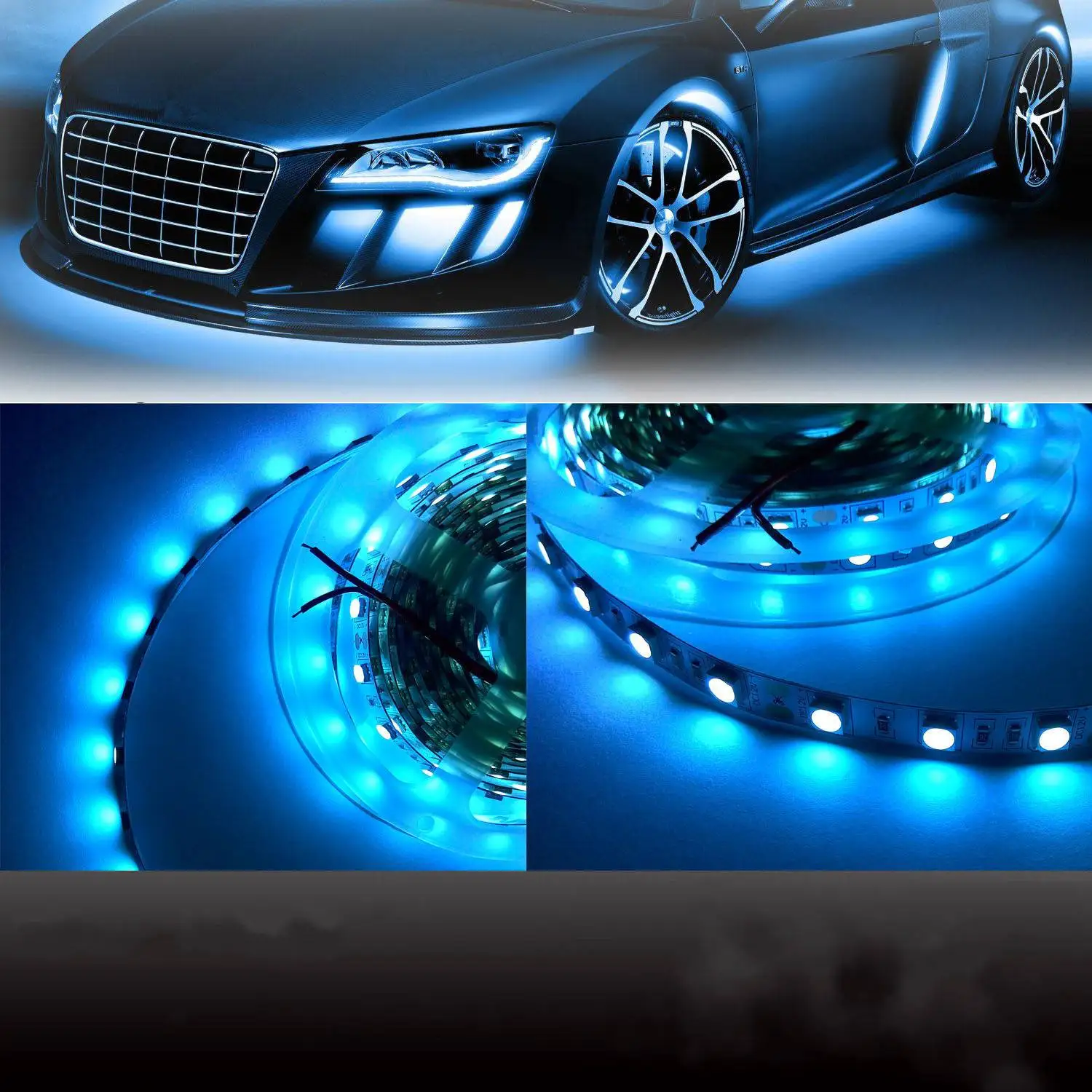 

5M LED Strip DC12V Non-waterproof Flexible LED light Tape Ribbon 5M Blue HDTV TV Desktop Screen Backlight Bias lighting